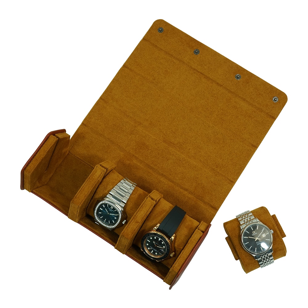 Brown Travel Watch Case