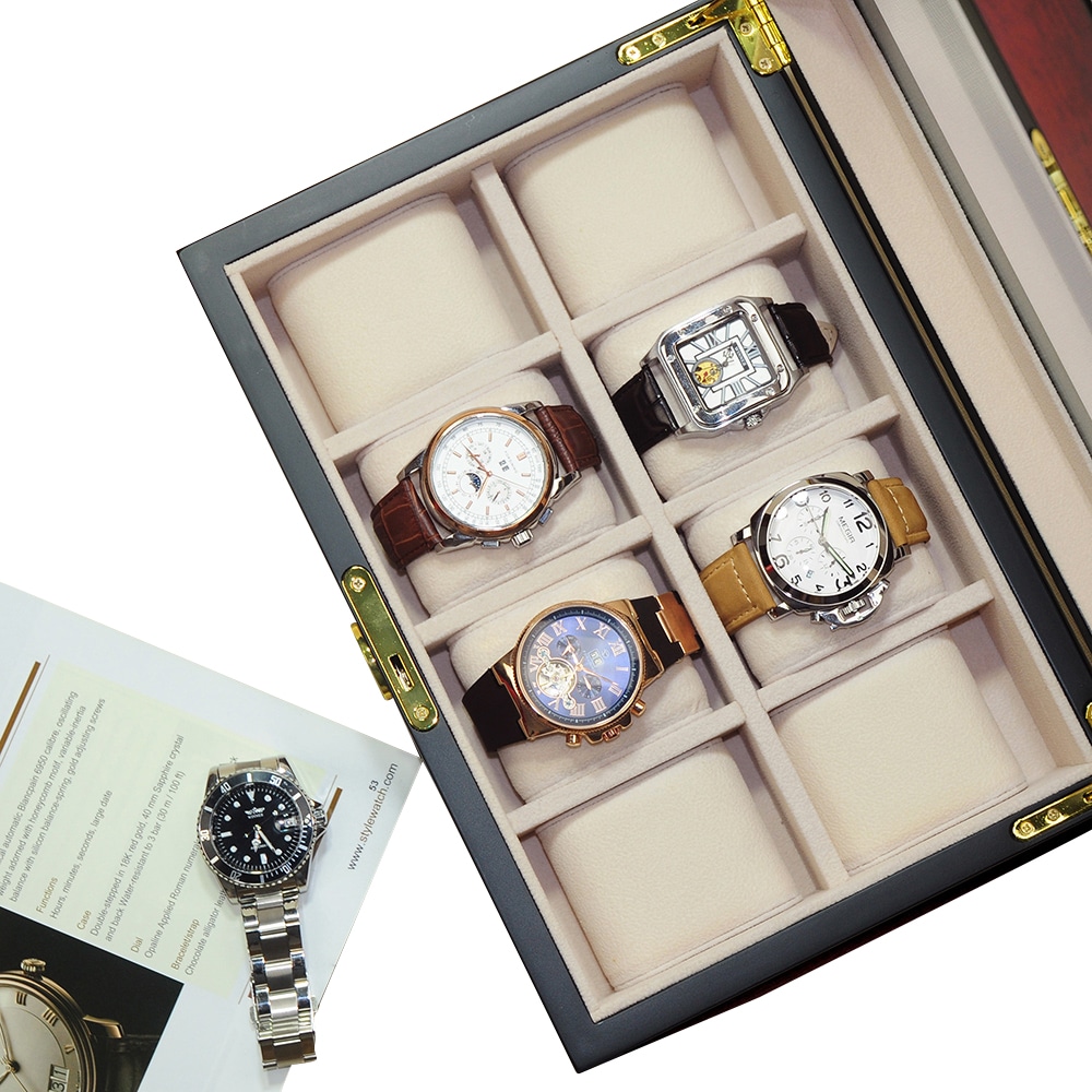 8 Slot Mahogany Watch Box