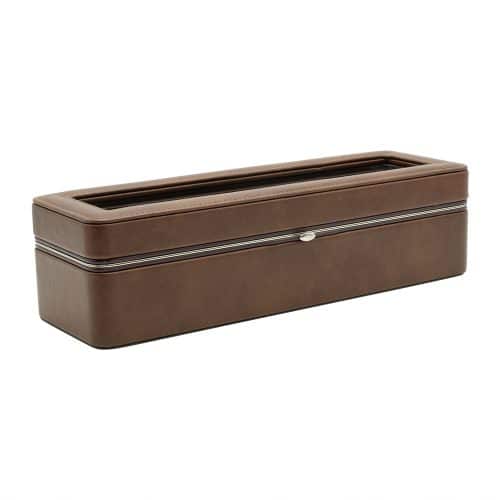 6 Slot Brown Compact Watch Box