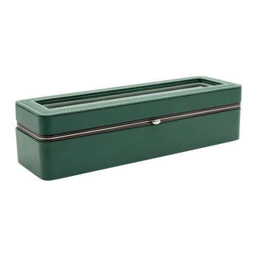 6 Slot Green Compact Watch Box