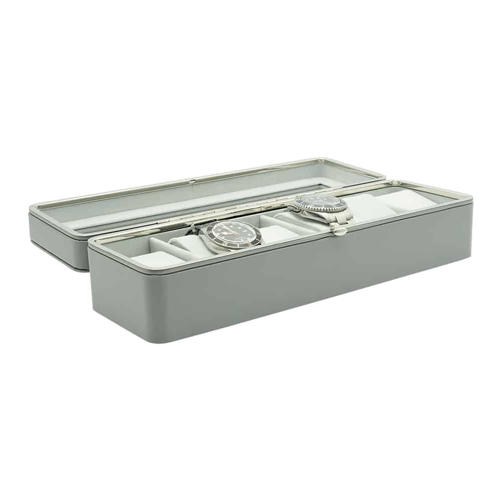 6 Slot Grey Compact Watch Box