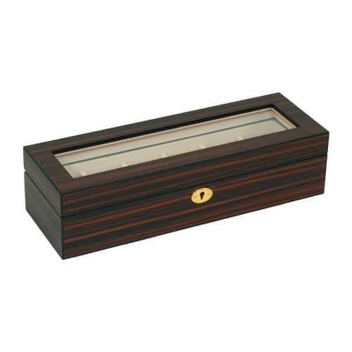 premium deep mahogany watch box