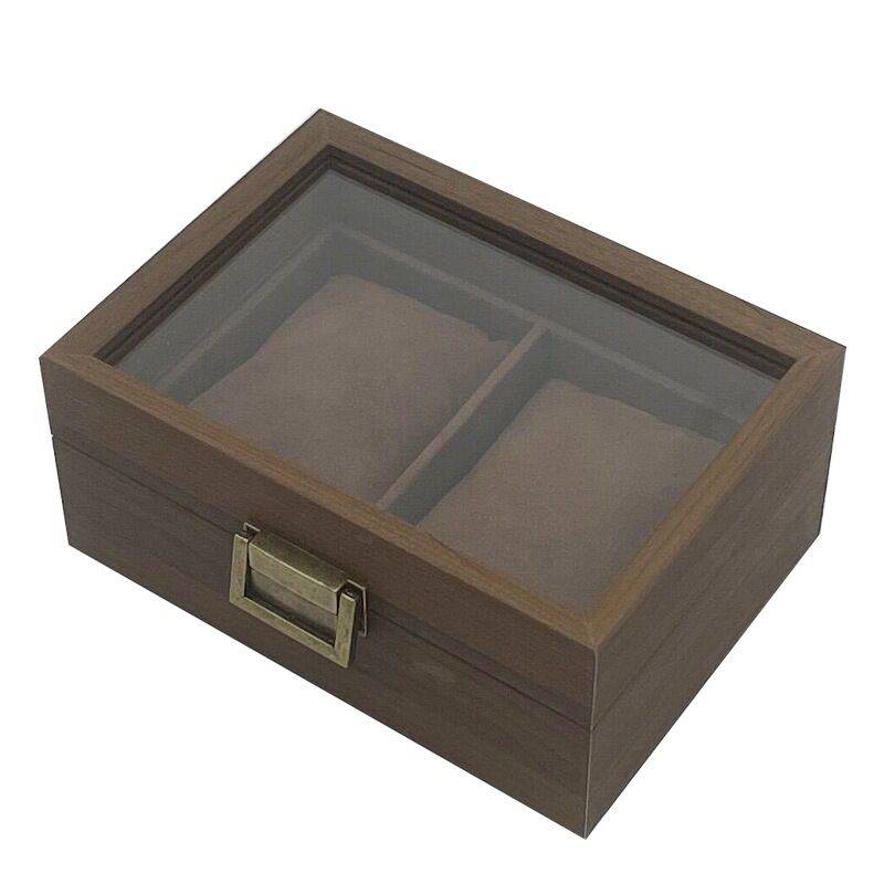 2 Slot Brushed Walnut Watch Box