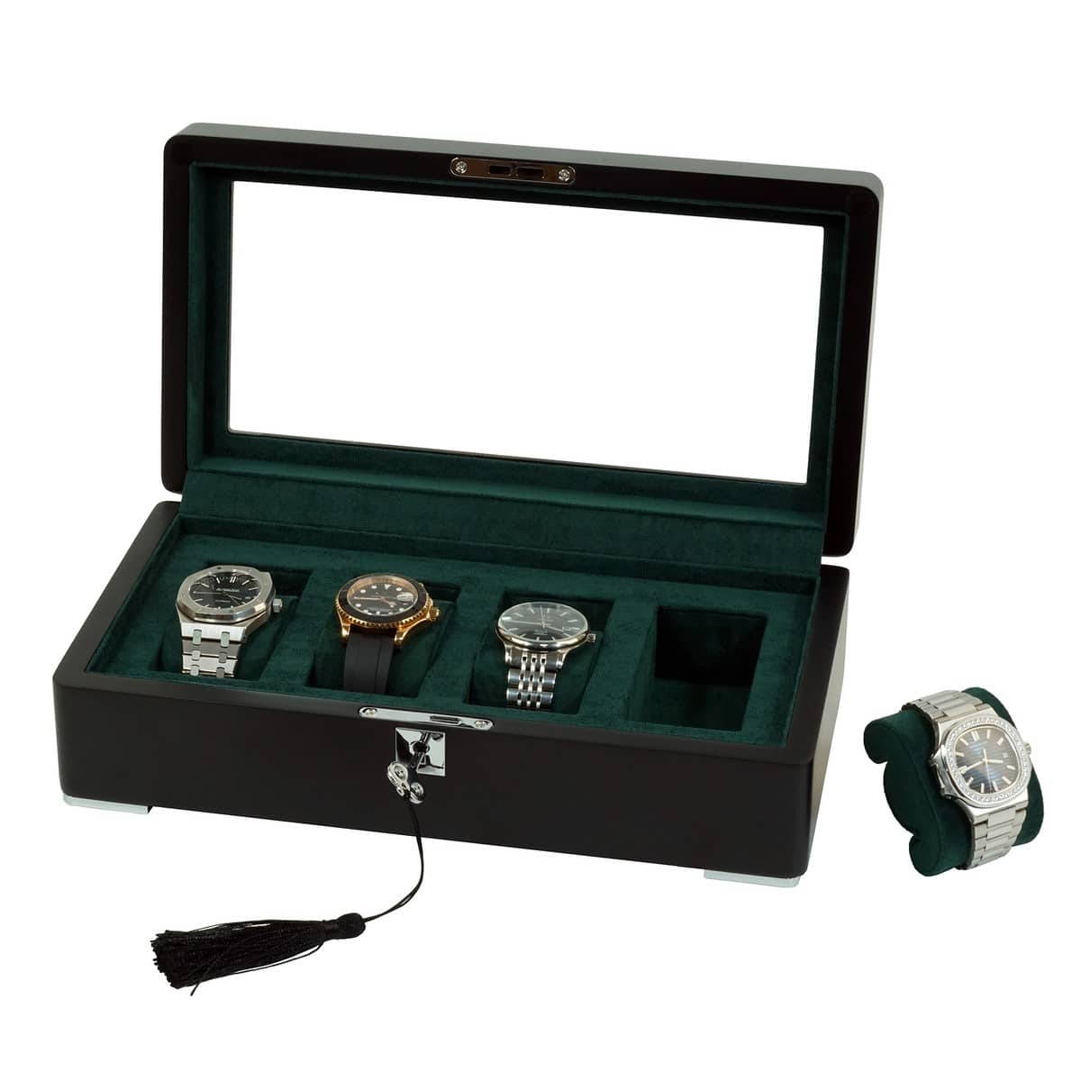 4 Slot Heirloom Collection Watch Box - Moss
