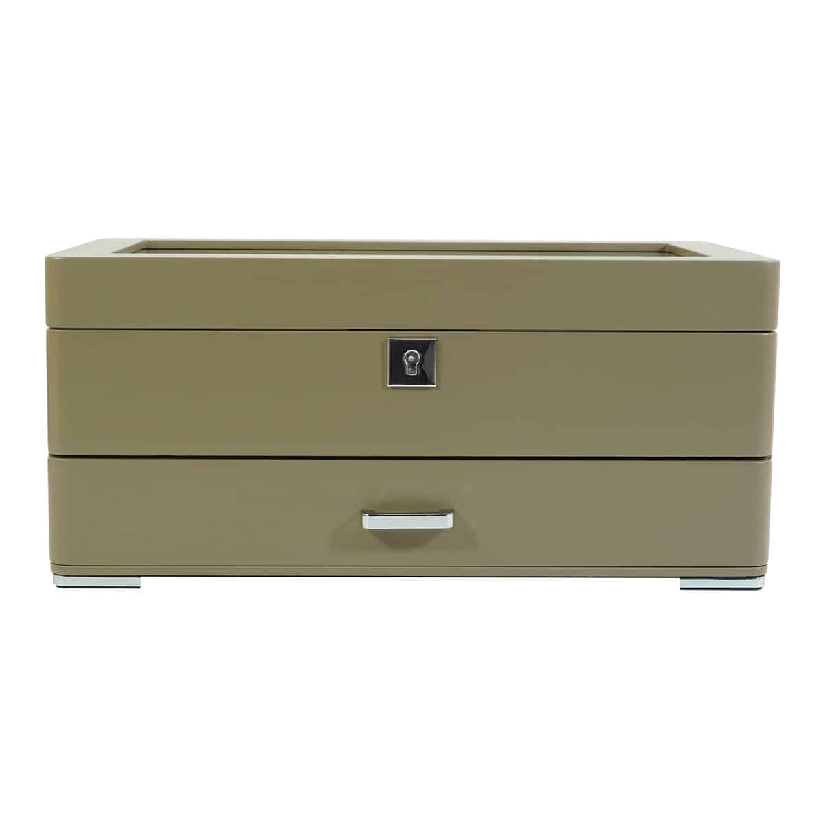 4 Slot Heirloom Collection Watch Box with Draw - Claystone