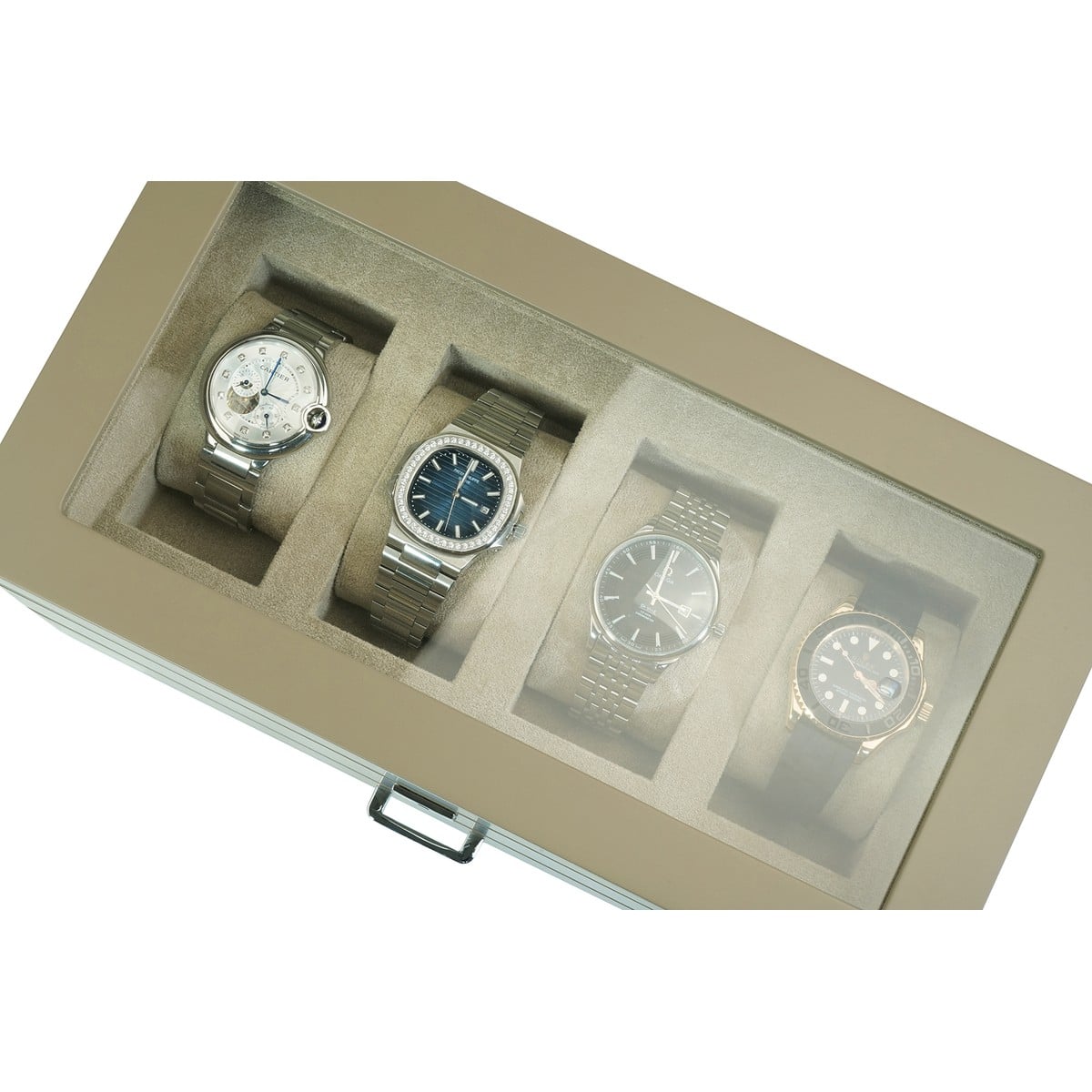 4 Slot Heirloom Collection Watch Box with Draw - Claystone