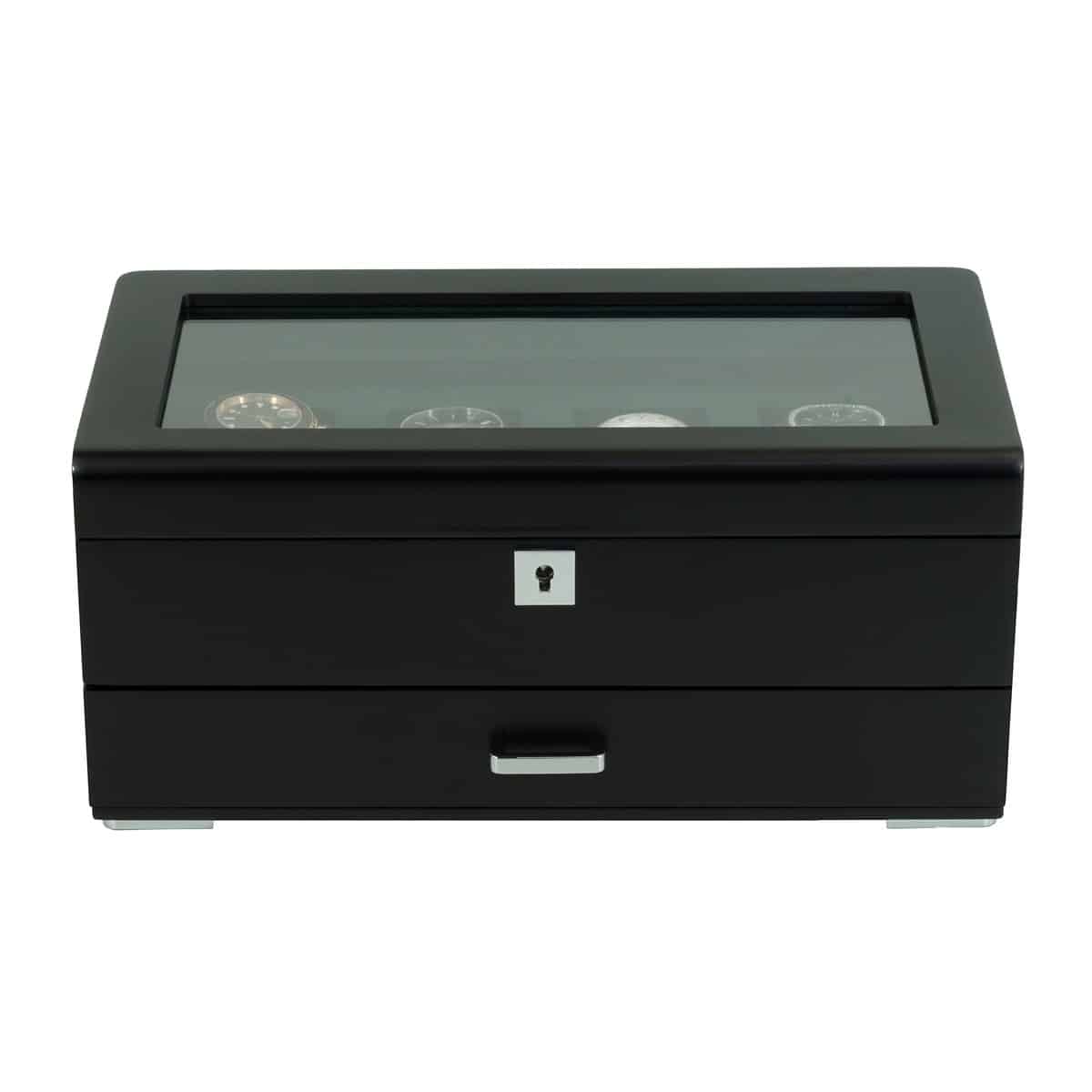 4 Slot Heirloom Collection Watch Box with Draw - Moss
