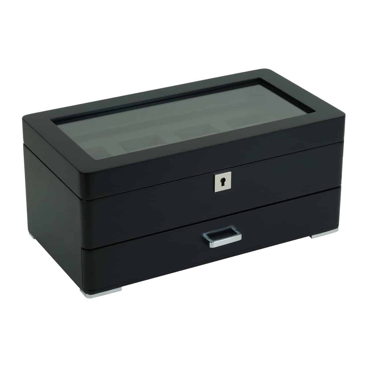 4 Slot Heirloom Collection Watch Box with Draw - Slate