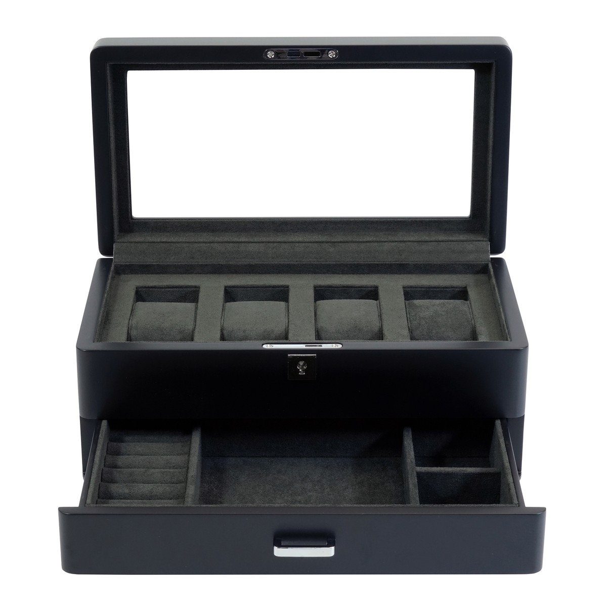 4 Slot Heirloom Collection Watch Box with Draw - Slate