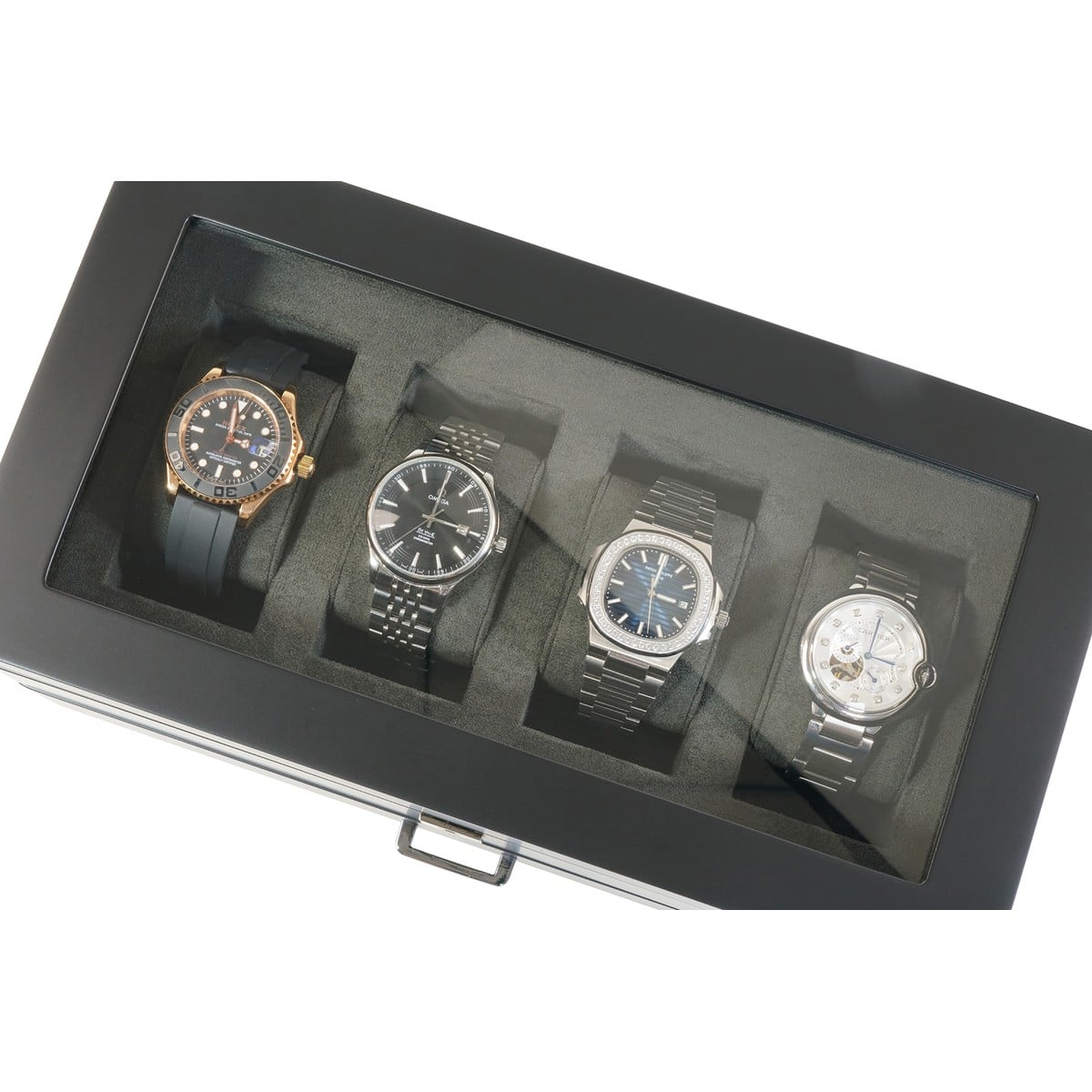 4 Slot Heirloom Collection Watch Box with Draw - Slate