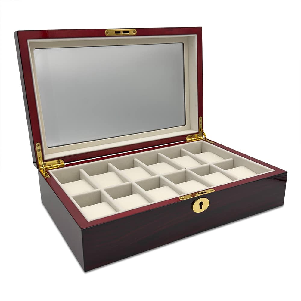 Mahogany Signature Collection - 12 Slot Watch Box