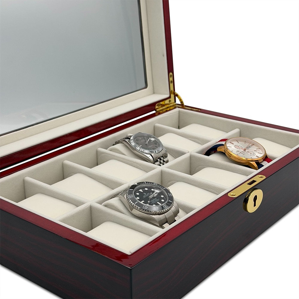 Mahogany Signature Collection - 12 Slot Watch Box