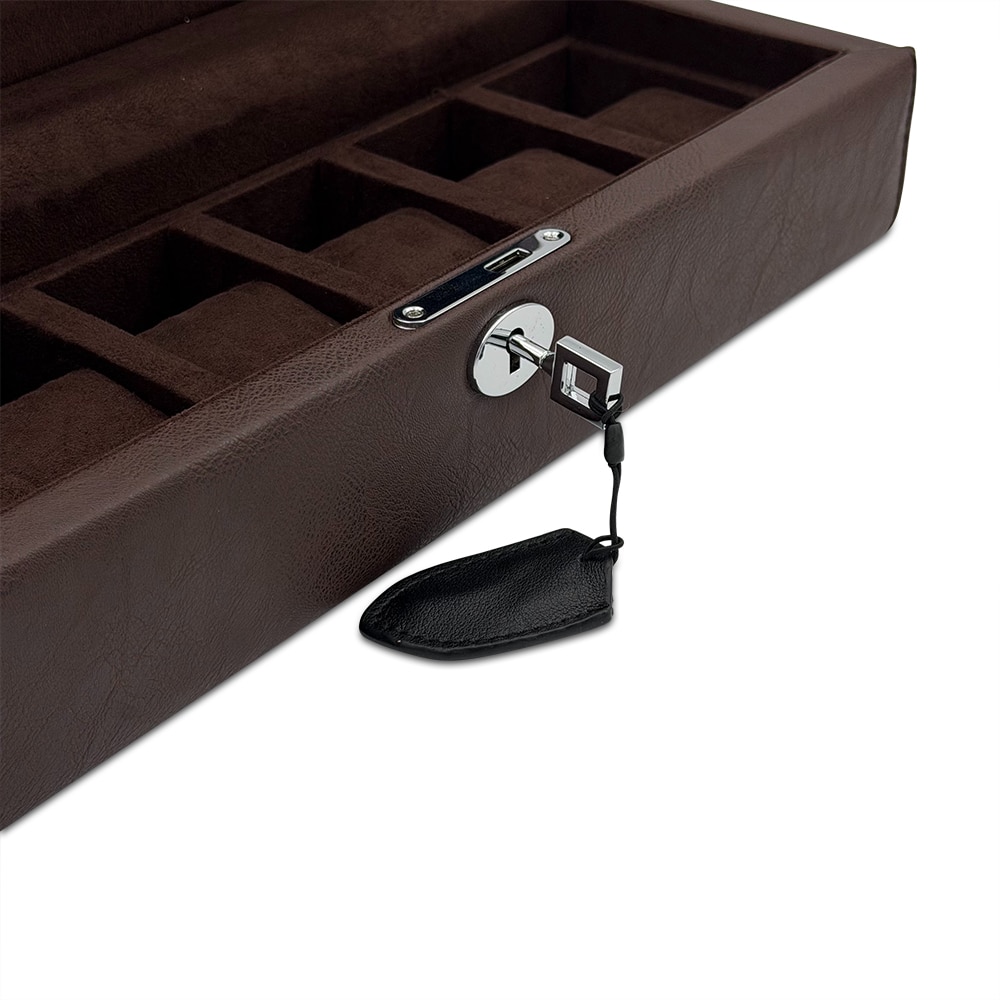 Westhill Prestige 6 Slot Watch Case - Oil-Wax Finish Chocolate