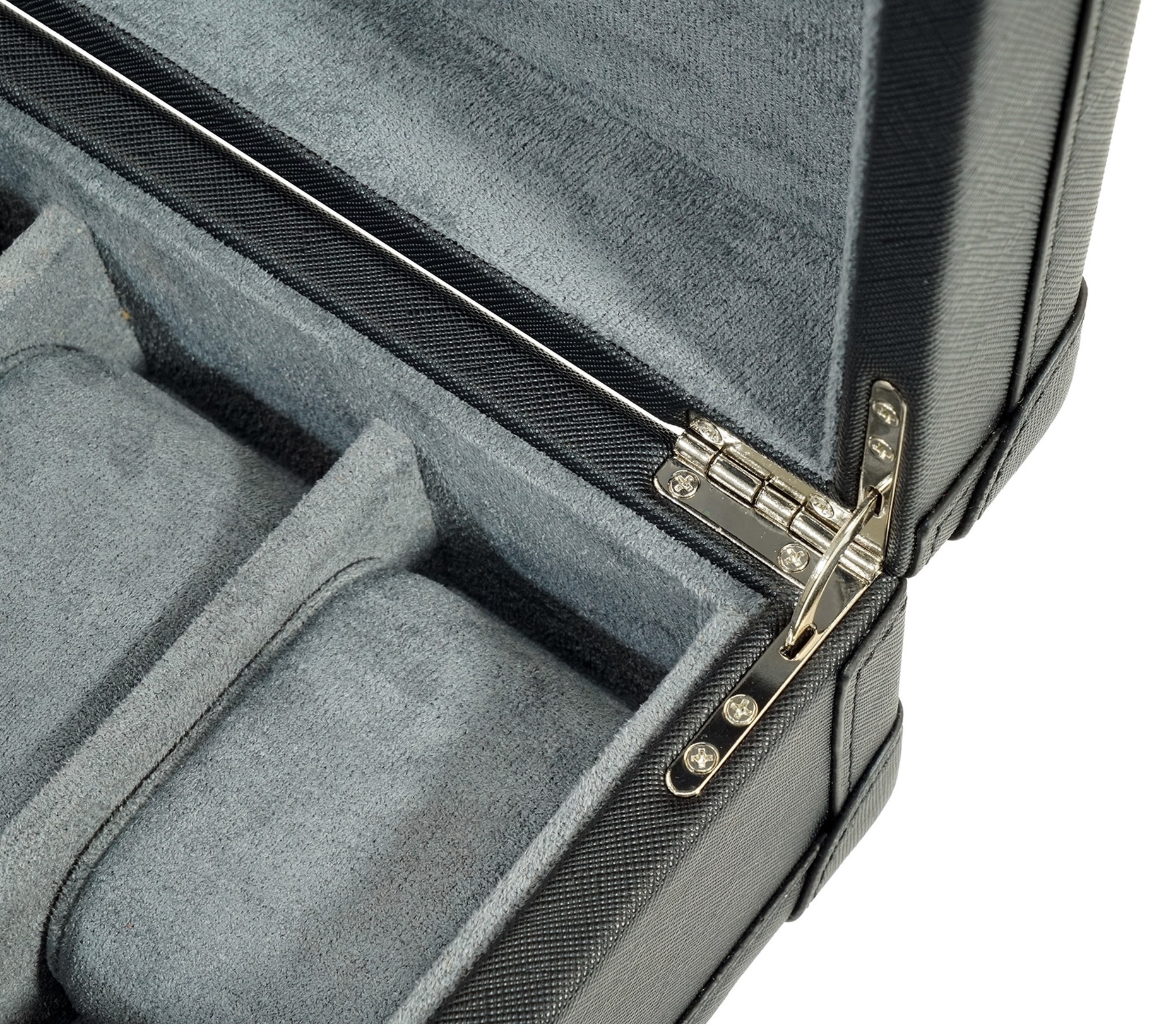 Black 12 Slot Leather Suitcase Watch Box