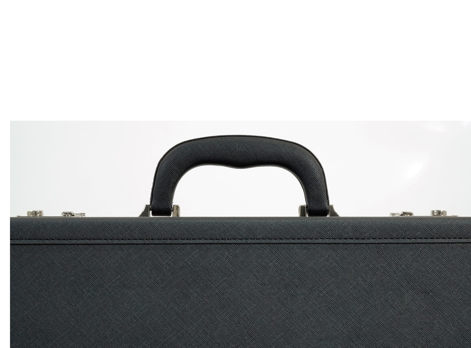 Black 12 Slot Leather Suitcase Watch Box