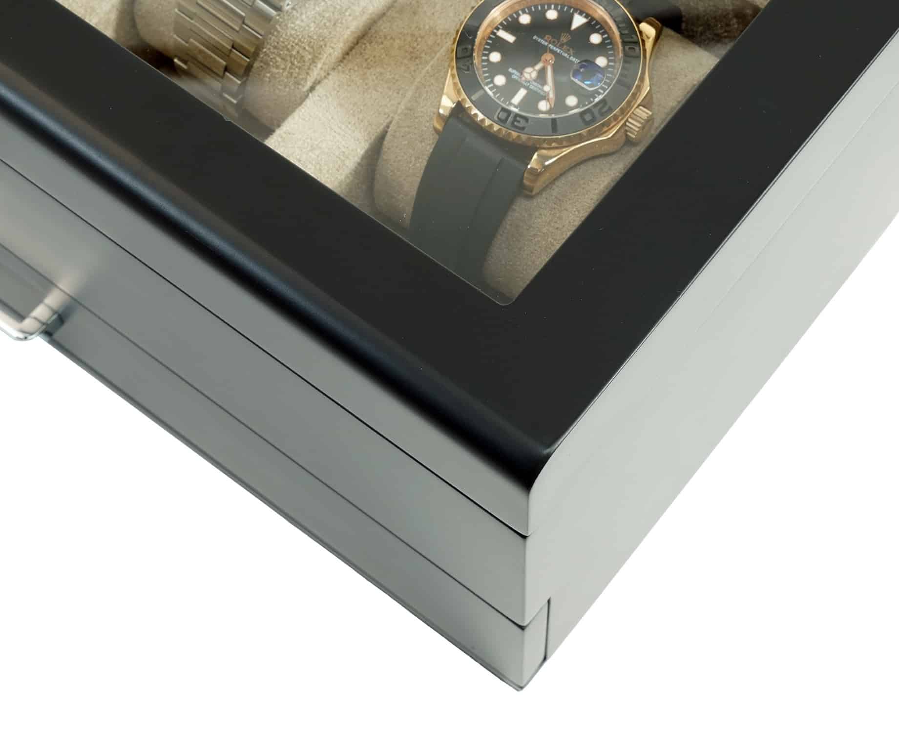 4 Slot Heirloom Collection Watch Box with Draw - Velvet Cream