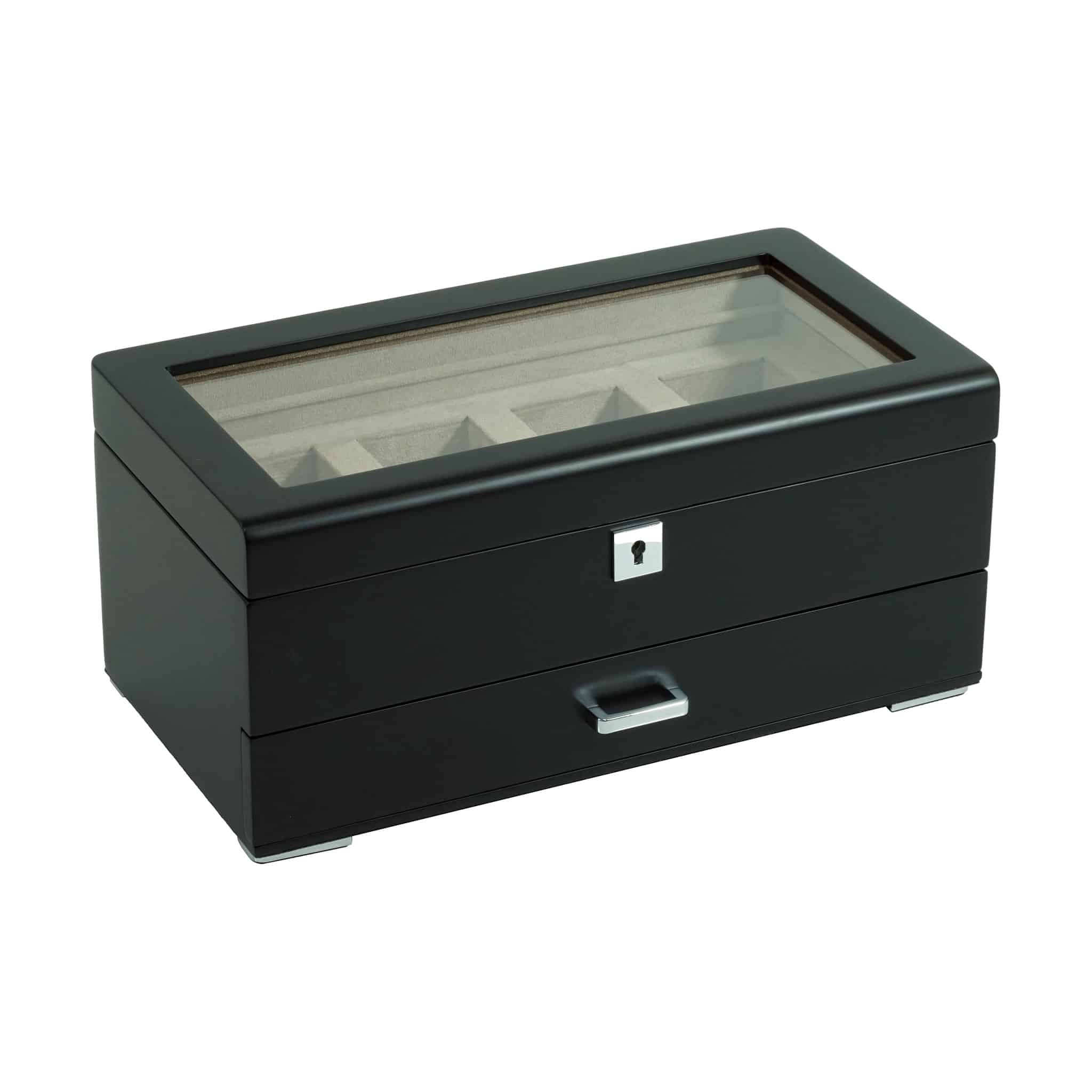 4 Slot Heirloom Collection Watch Box with Draw - Velvet Cream